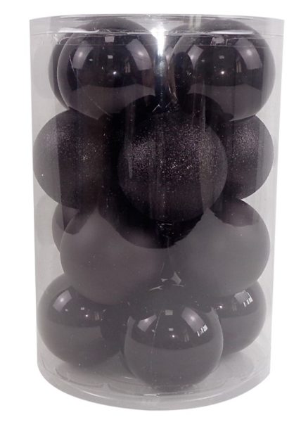 Στολίδι μπάλα σετ 16τμχ. 8εκ. Μαύρο