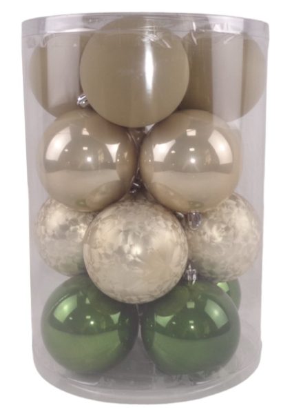 Στολίδι μπάλα σετ 16τμχ. 8εκ. Mix